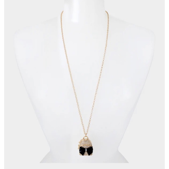 Betsey Johnson BACK TO COOL BACKPACK LONG PENDANT CRYSTAL Necklace - Picture 3 of 9